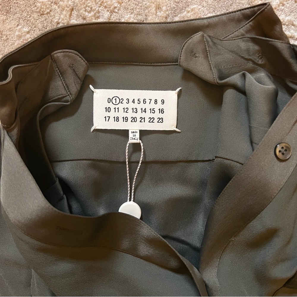 Maison Martin Margiela Line 1 Silk Blend Deconstructed Shirt Dress IT 44 (8) - Picture 8 of 13